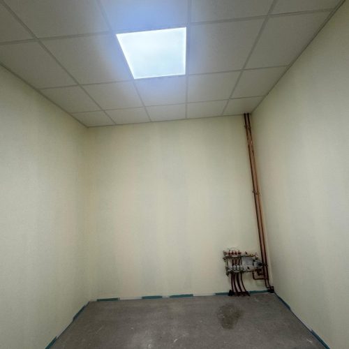 Faux plafond dans une pièce d’un restaurant alliant esthétique et acoustique optimisée